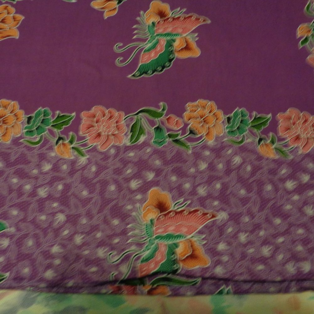 COCONUT GIRL ISLANDCORE INDONESIAN COTTON PURPLE & COLORS FOLDING SARONG